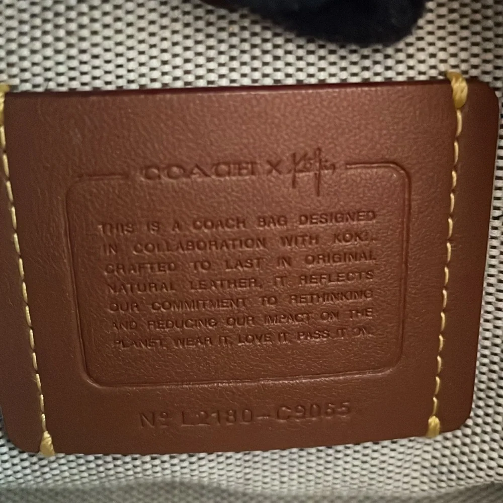 COACH X KŌKI Rogue 25 Natural Leather With Daisy Japan Limited W/ dustabg - Picture 3 of 15